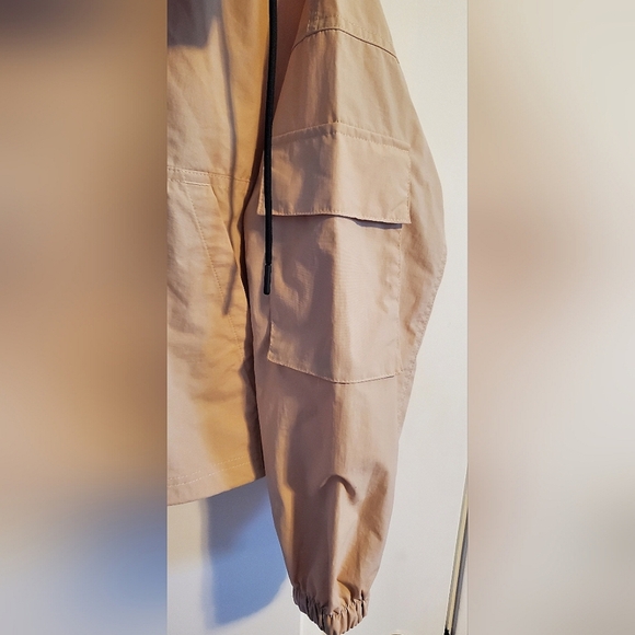 Timberland Water-Repellent Oversized Crop Anorak Jacket • Women's XS • Cream - Picture 4 of 6